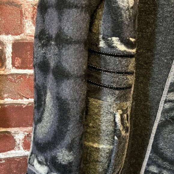 VEX Collection Geometric Boiled Wool Blend Button-Front Jacket - Picture 11 of 14